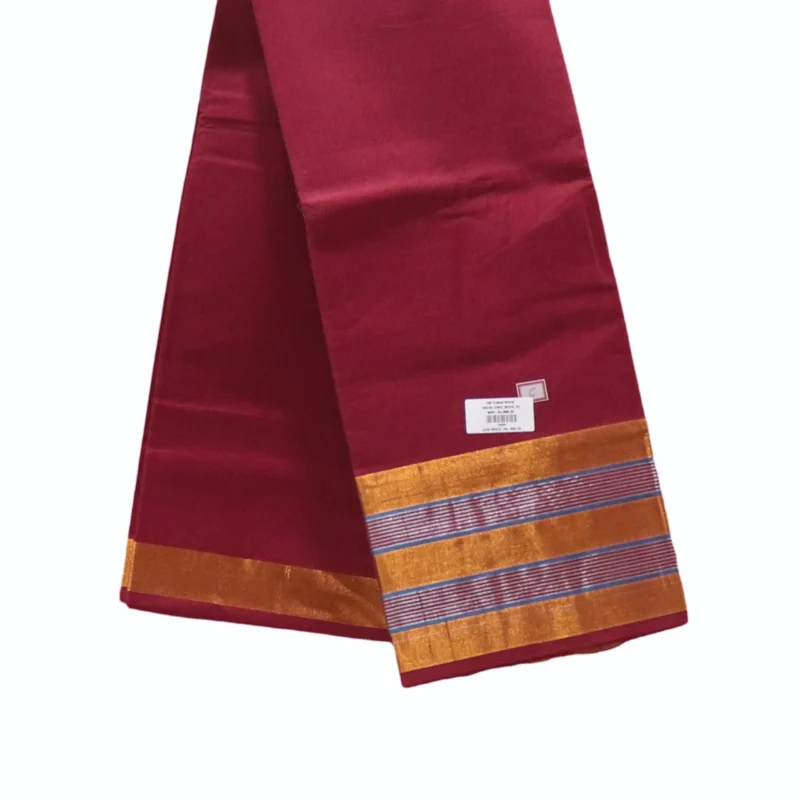 Madhavaram Pure Cotton Saree with zari woven border
