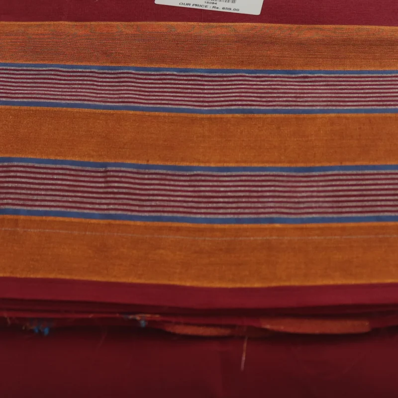 Madhavaram Pure Cotton Saree with zari woven border - Image 5