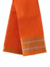 Madhavaram pure cotton Orange color saree with Zaree woven border