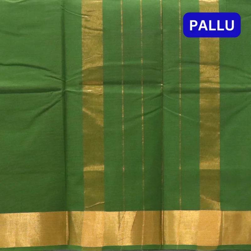 Madhavaram pure cotton saree with Zaree woven border - Image 2