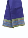 Mangalagiri plain saree with Cream color having thin line zari and thread woven border