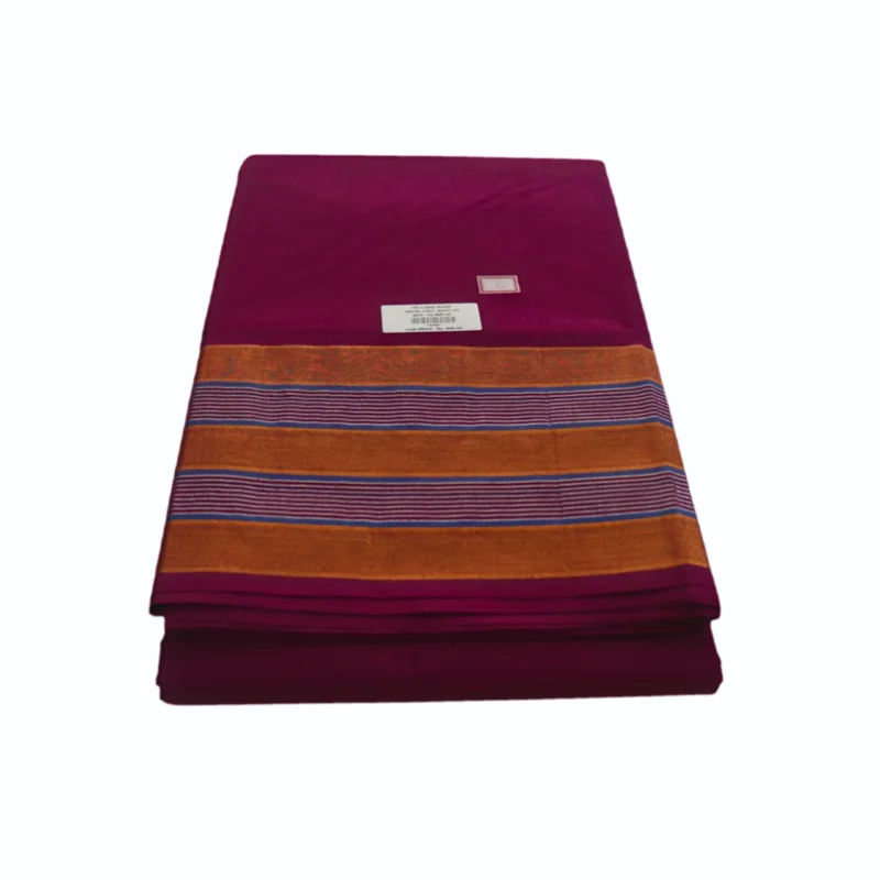 Madhavaram Pure Cotton Saree with zari woven border - Image 4