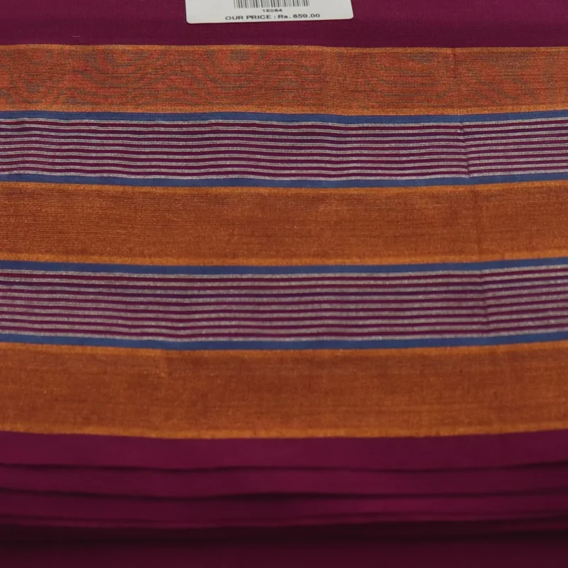 Madhavaram Pure Cotton Saree with zari woven border - Image 5