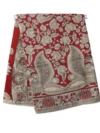 Pedana Kalamkari Cotton Saree, Traditional Handblock Print, Red and White Floral Design with Decorative Pallu
