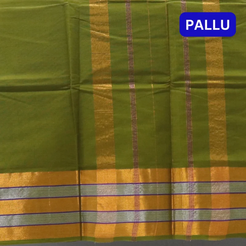 Madhavaram pure cotton saree with Zaree woven border - Image 2