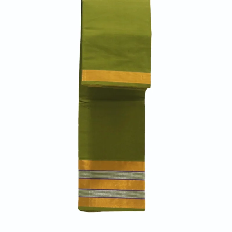 Madhavaram pure cotton saree with Zaree woven border - Image 3