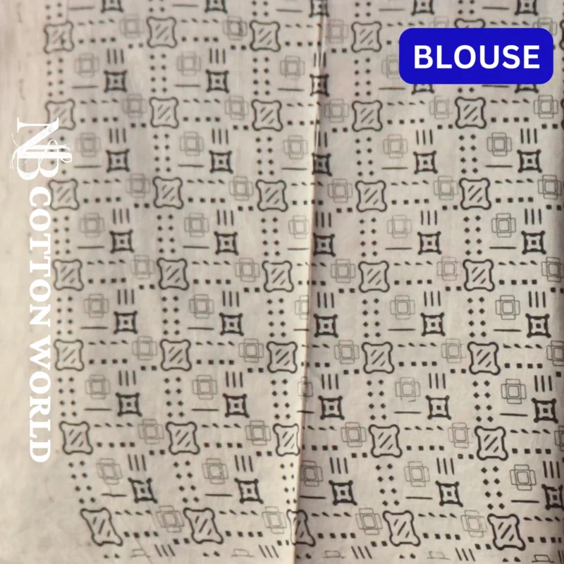 Traditional Kalamkari Cotton Saree, Purple with Red Border, Handloom Block Print, Floral and Paisley Pattern - Image 4