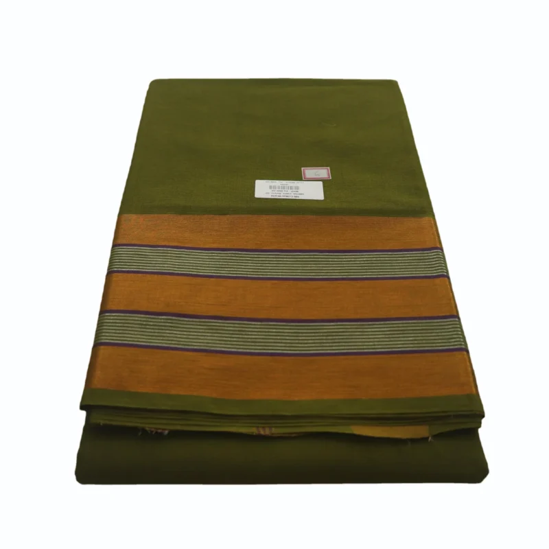 Madhavaram pure cotton saree with Zaree woven border - Image 4